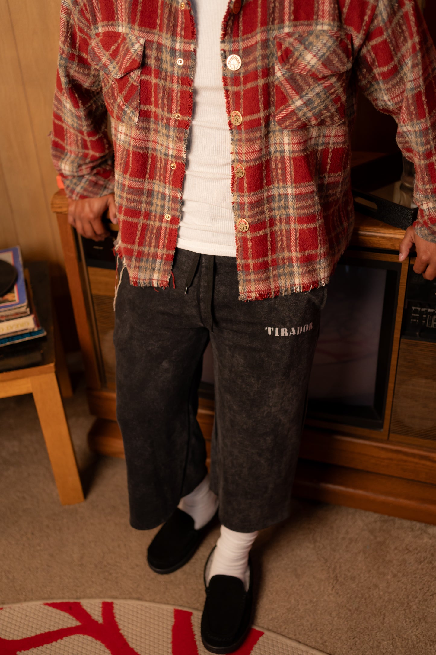 Stone Washed 3/4 Sweat Shorts